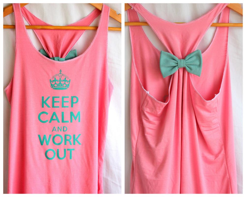 Keep Calm And Work Out Tank - Large